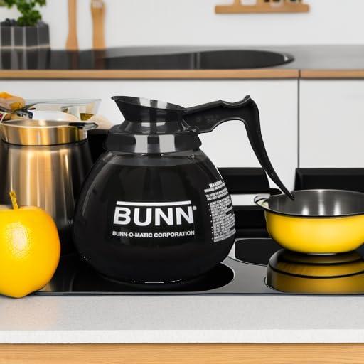 BUNN BUNN Glass Commercial 12-Cup Coffee Decanter, Black, 42400.0106