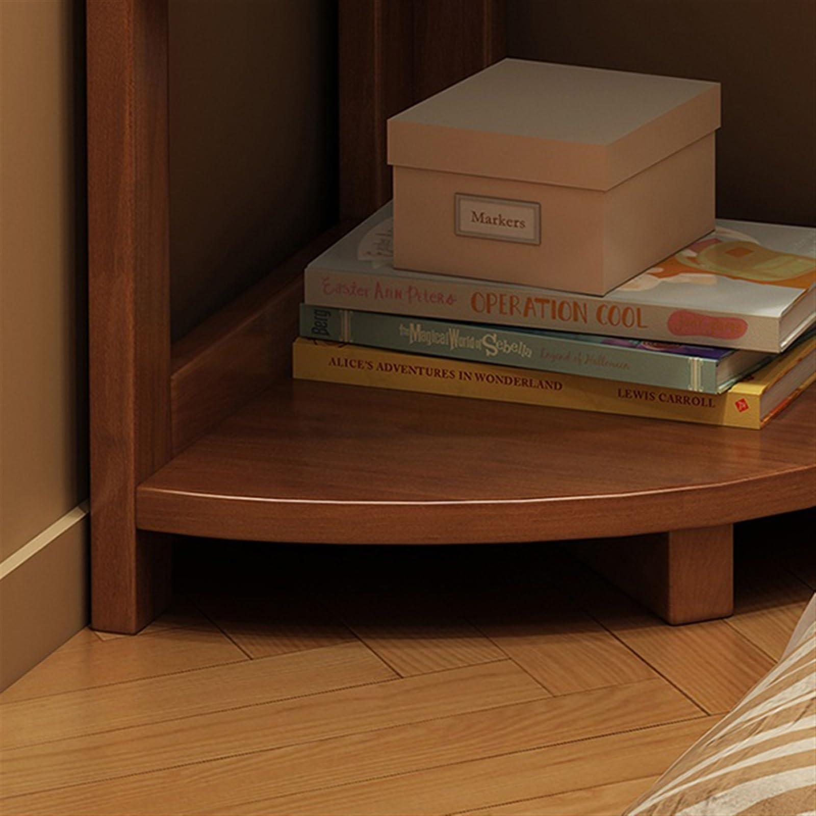 HEXEH HEXEH Shelf Bookcase Corner Solid Wood Bookshelf Simple Home Storage Rack Student Bedroom Bedside Bookcase Multi-Layer Storage Floor-Standing Storage Rack Bookcase Storage Shelves