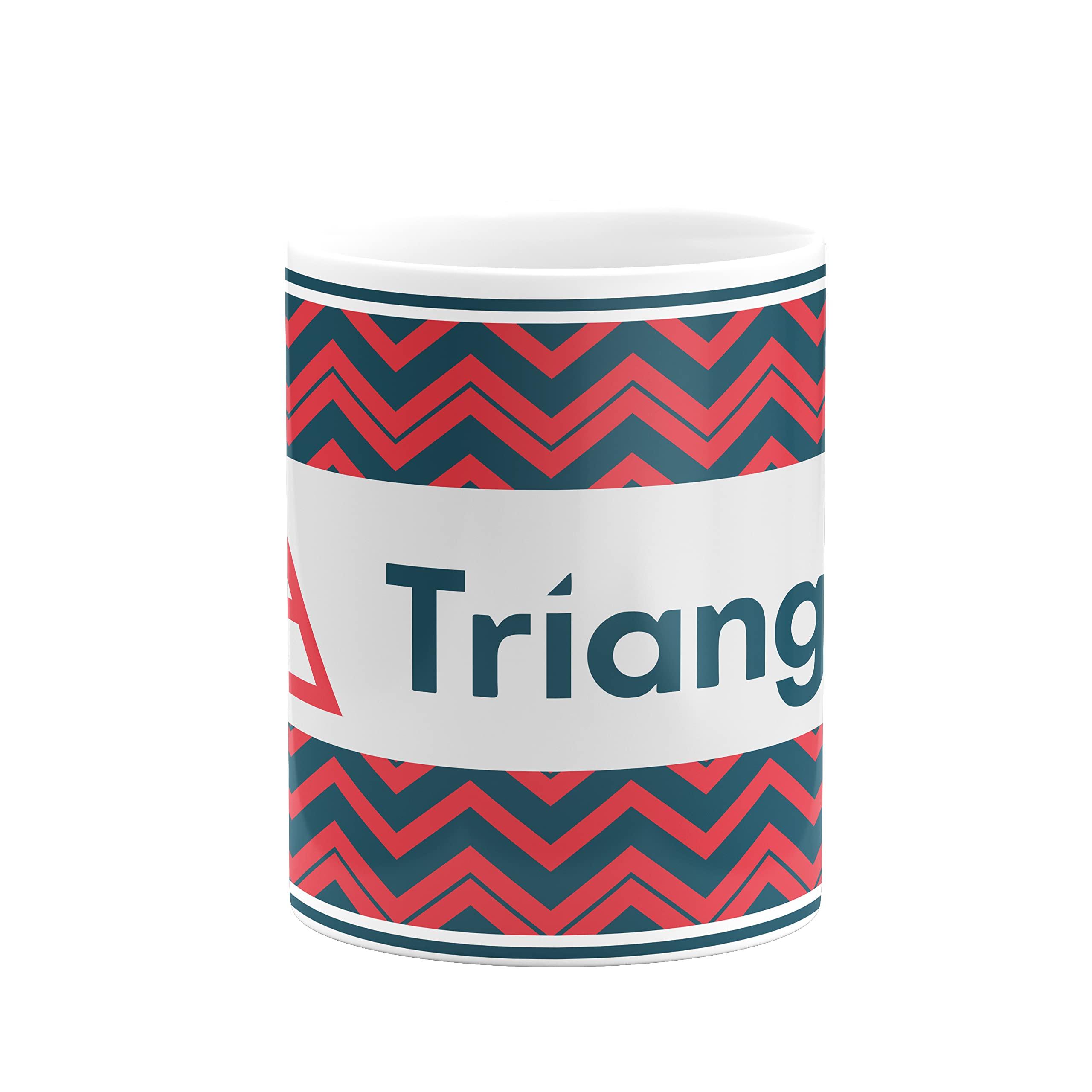 greeklife.store greeklife.store Triangle Fraternity Ceramic Coffee Mug 11 OZ Tea Cup (Triangle Fraternity - 12)