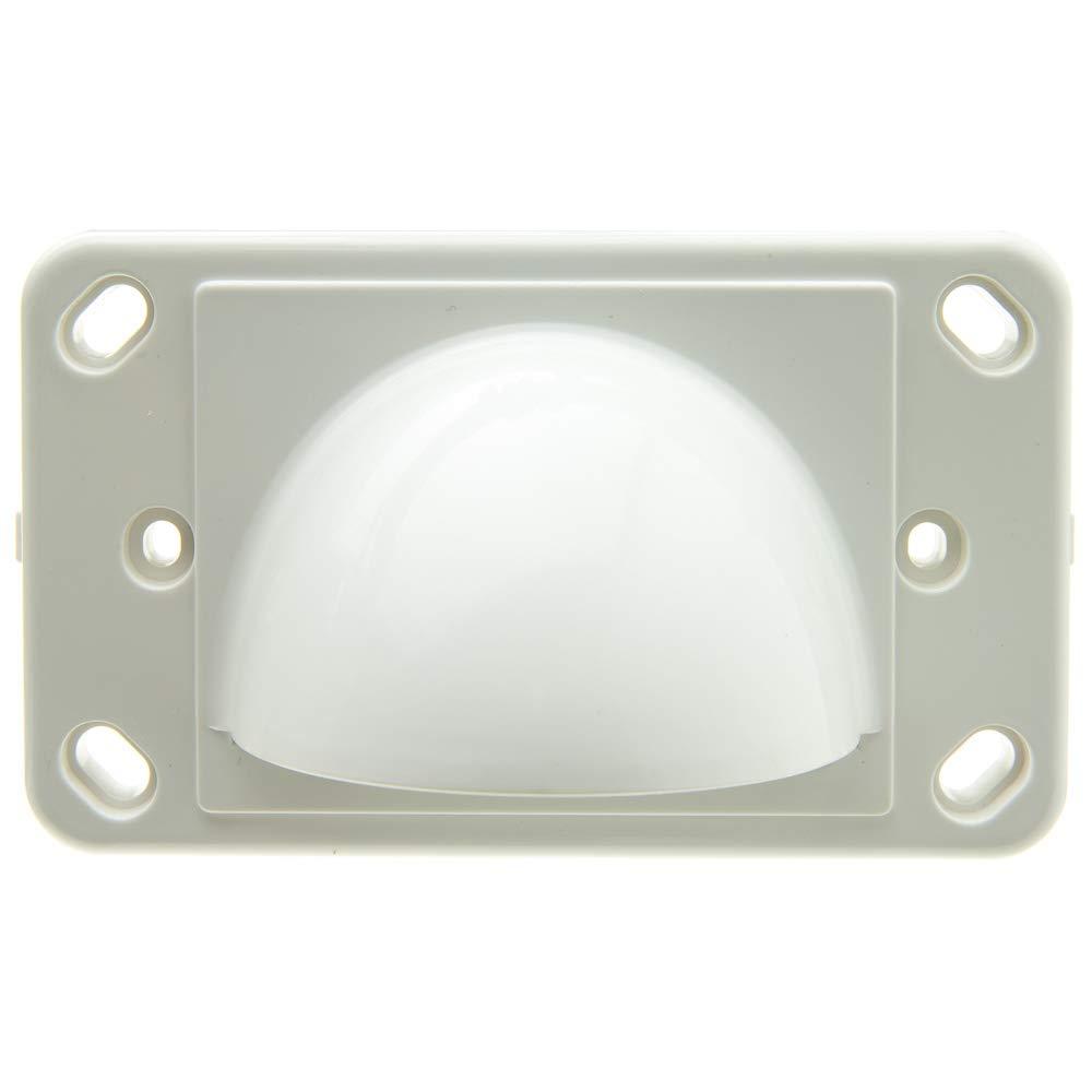 CableWholesale Brush Style Cable Pass-Through Wall Plate Insert with half-moon cover, single gang, white