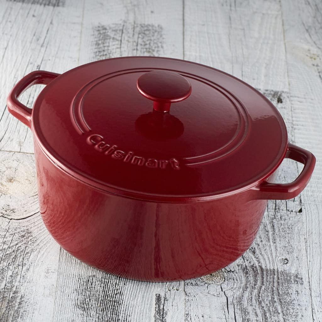 Cuisinart Cuisinart Chef\'s Classic Enameled Cast Iron Round Covered Casserole (Cardinal Red, 5- Quart)