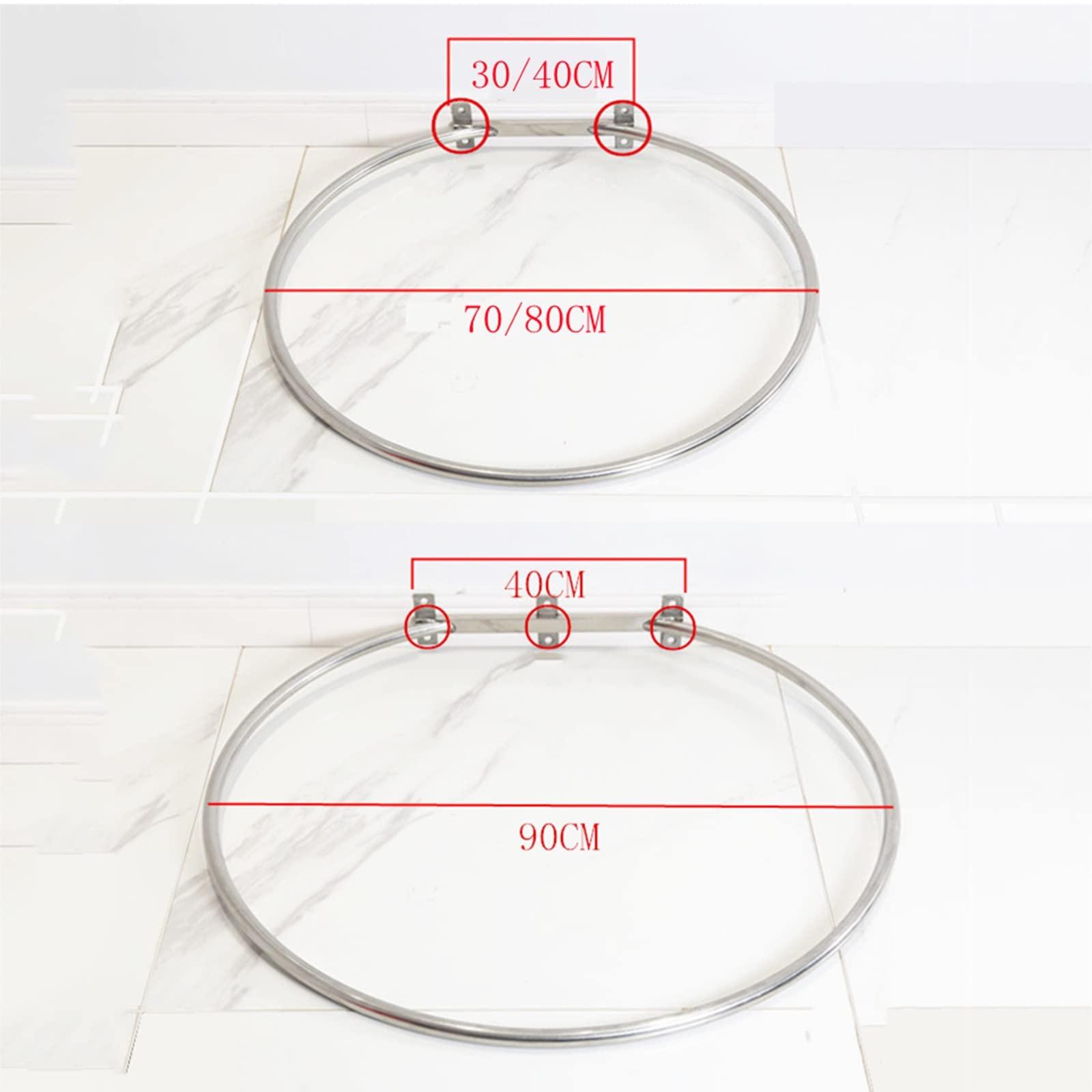 Generic Clothing Store Fitting Room, Round Wall-Mounted Dressing Room Metal Frame Suitable for Shopping Mall Clothing Store Office8 Colors 3 Sizes (Color : Silver Grey, Size : 30x70cm)