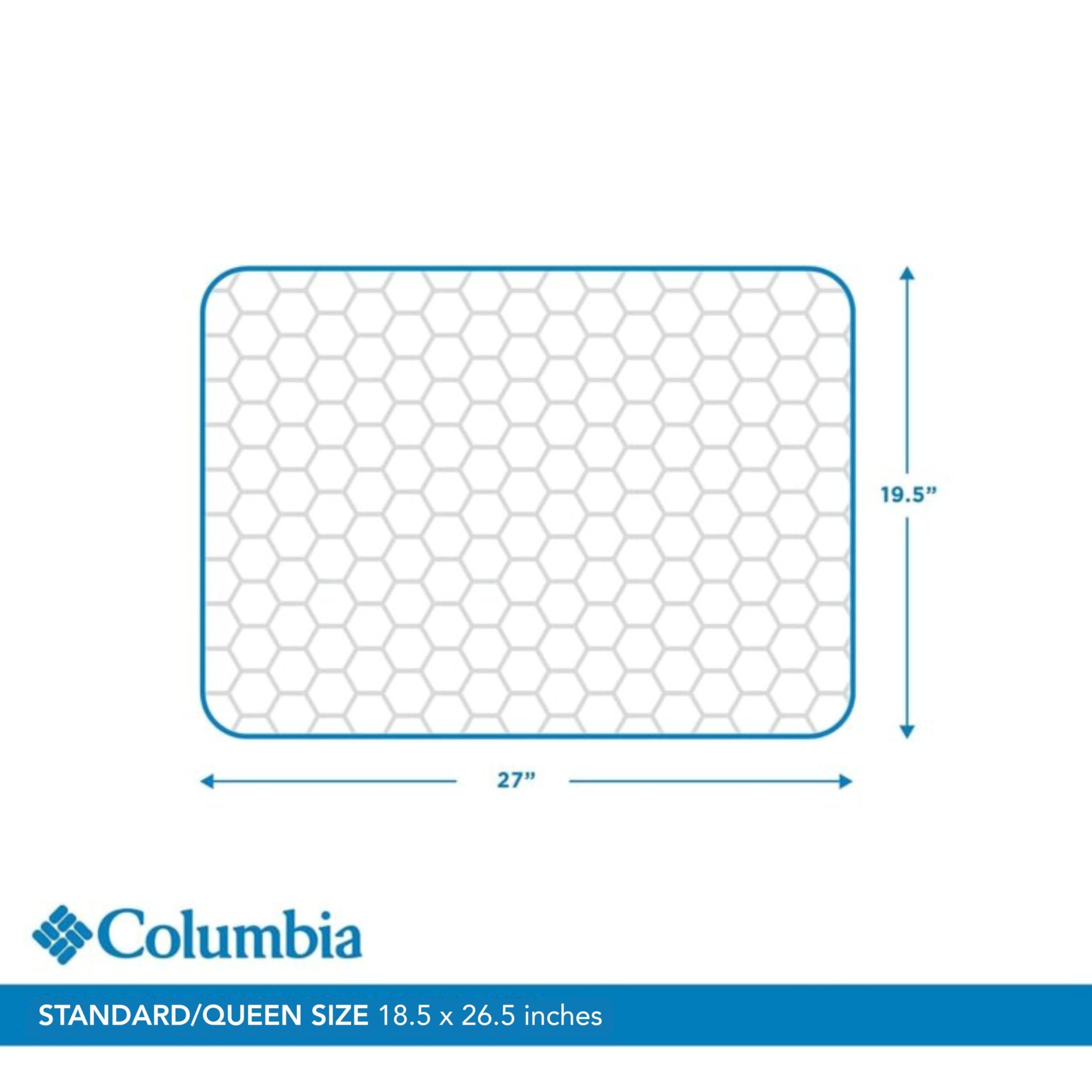 Columbia Columbia Comfort Ice Fiber Side Sleeper Down Alternative Bed Pillow with Polyester Fiberfill, Supportive and Cozy Instant Cooling Double Sided Breathable Cover, White, Standard/Queen Pack of 1