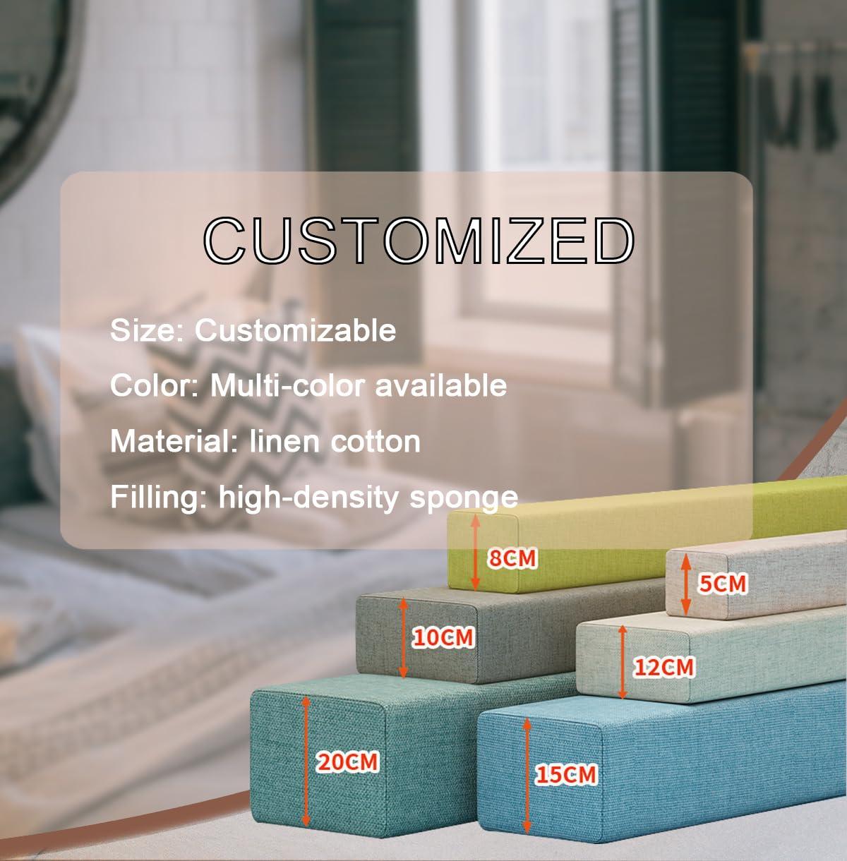 WAYRGN WAYRGN Bed Gap Filler,Headboard Gap Filler King,Mattress Extender,Mattress Gap Filler King Bed,Headboard Space Filler,Headboard Pillow High-Density Sponge with Removable Cover