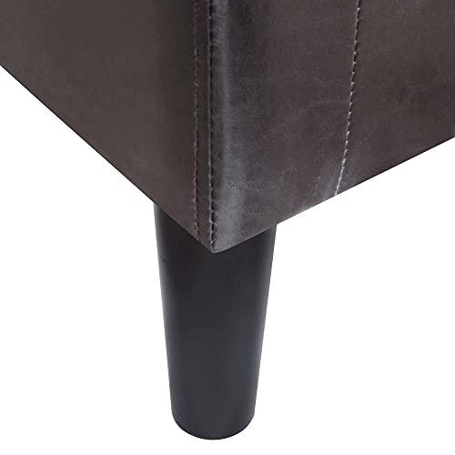 Convenience Concepts Convenience Concepts Take a Seat Churchill Accent Chair with Ottoman, Espresso Faux Leather