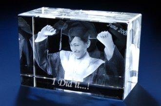 SolikoDeal SolikoDeal Personalized 3D Photo Engraving on Crystal Capture Your Memories Forever (Train, Large)