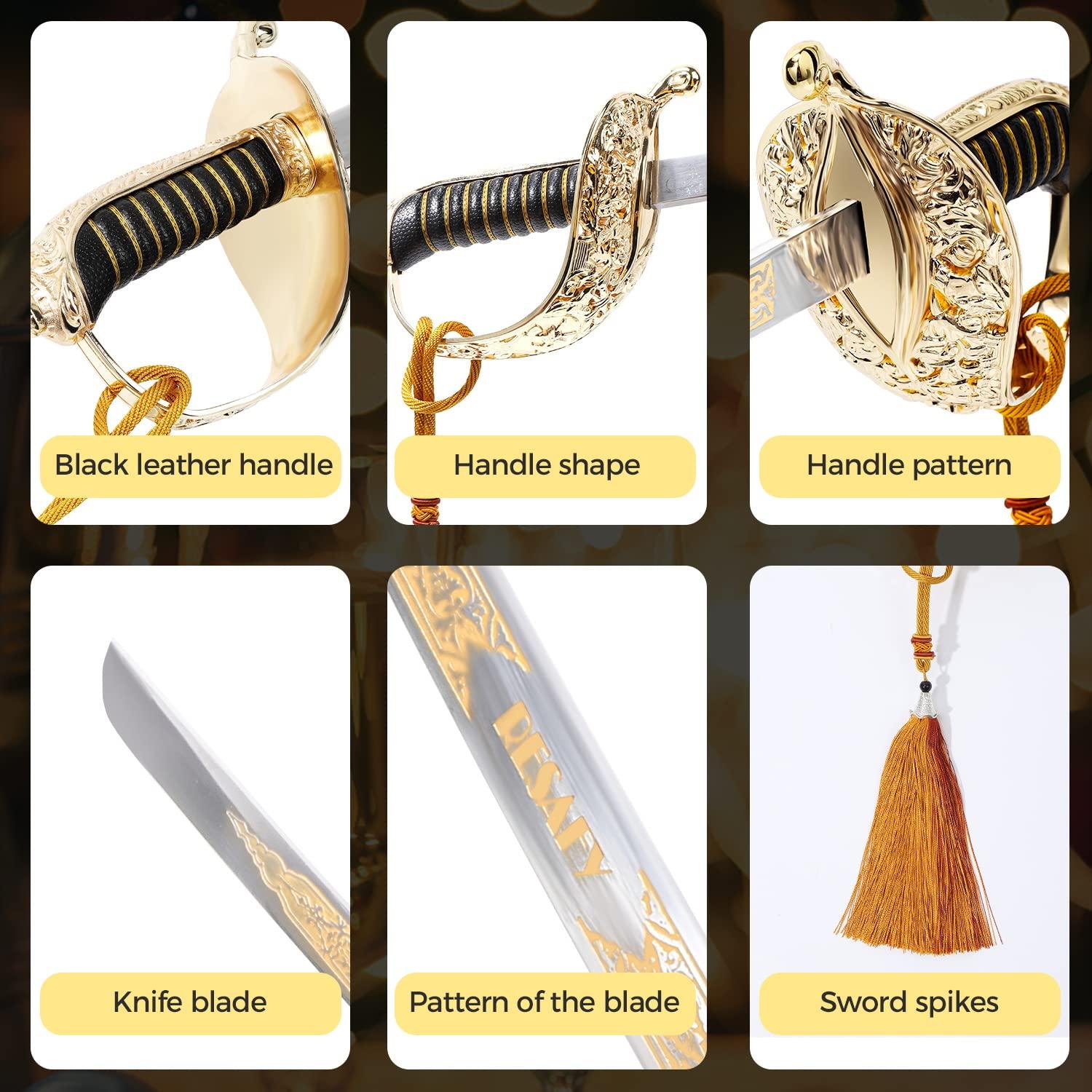 Resafy Resafy Champagne Saber Champagne Golden Handle Knife Champagne Sword Champagne Opener With Gift Case for Party Wedding