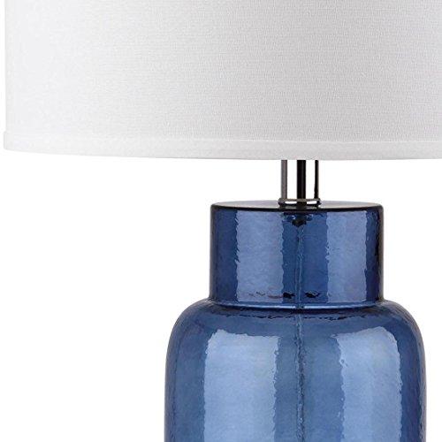 Safavieh SAFAVIEH Lighting Collection Glass Bottle Blue 30-inch Bedroom Living Room Home Office Desk Nightstand Table Lamp Set of 2 (LED Bulbs Included)