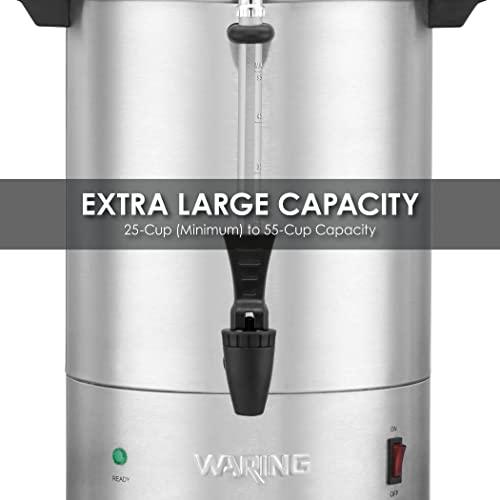 Waring Waring Commercial WCU550 55-Cup Commercial Heavy Duty Stainless Steel Coffee Urn, Silver