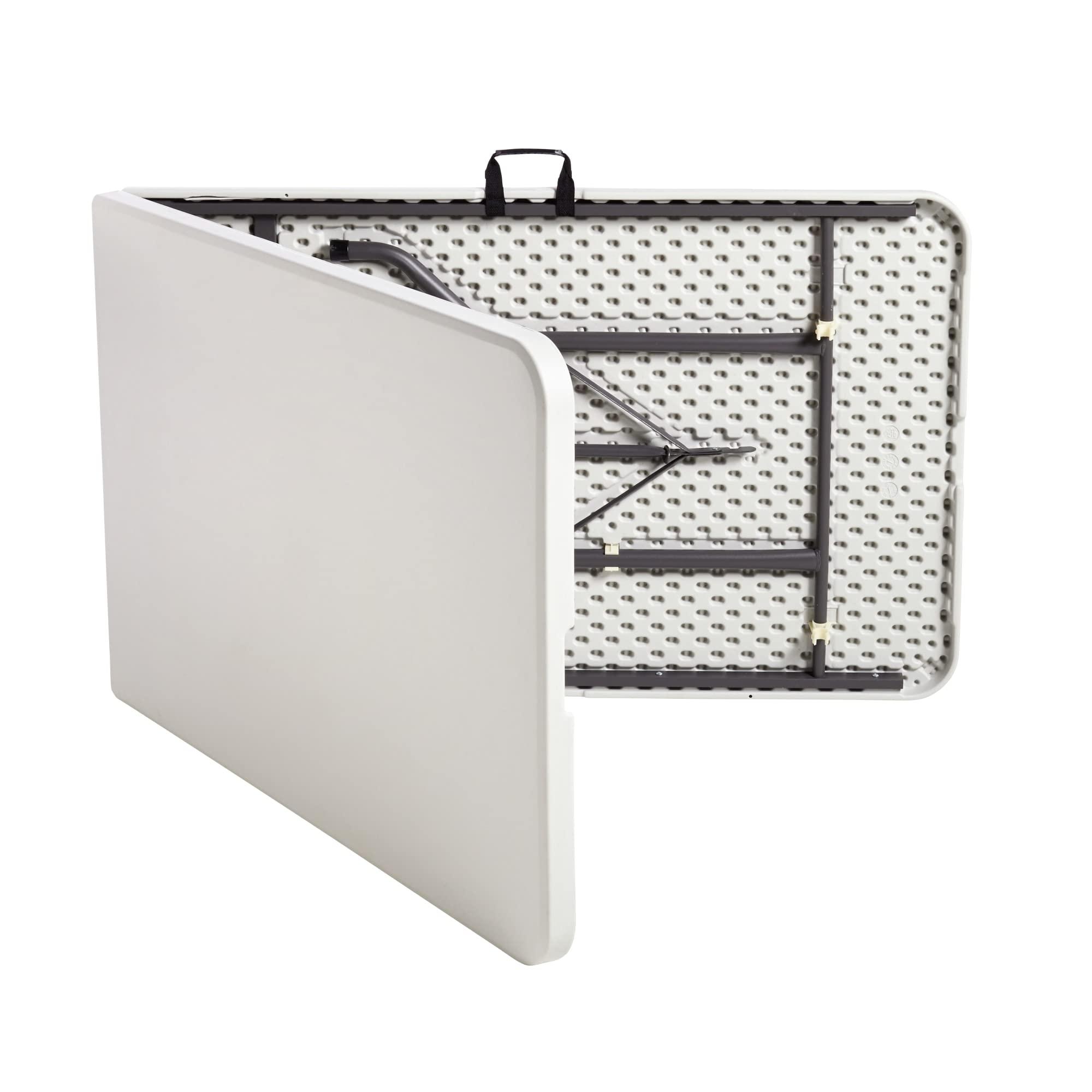 Realspace Realspace Molded Plastic Top Folding Table, 29\"H x 96\"W x 30\"D, Platinum