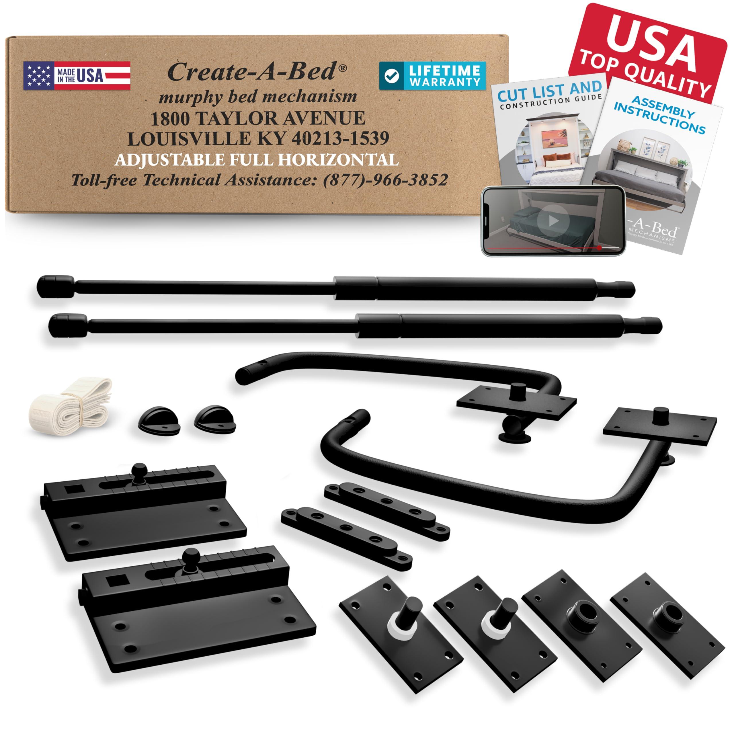 Create-A-Bed Create-A-Bed Adjustable Full Size Deluxe Murphy Bed Kit, Horizontal