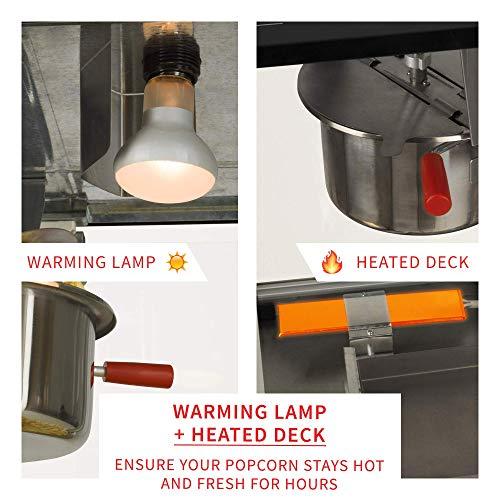 Funtime Funtime Sideshow Popper 8-Ounce Hot Oil Popcorn Machine with Cart, Black/Gold