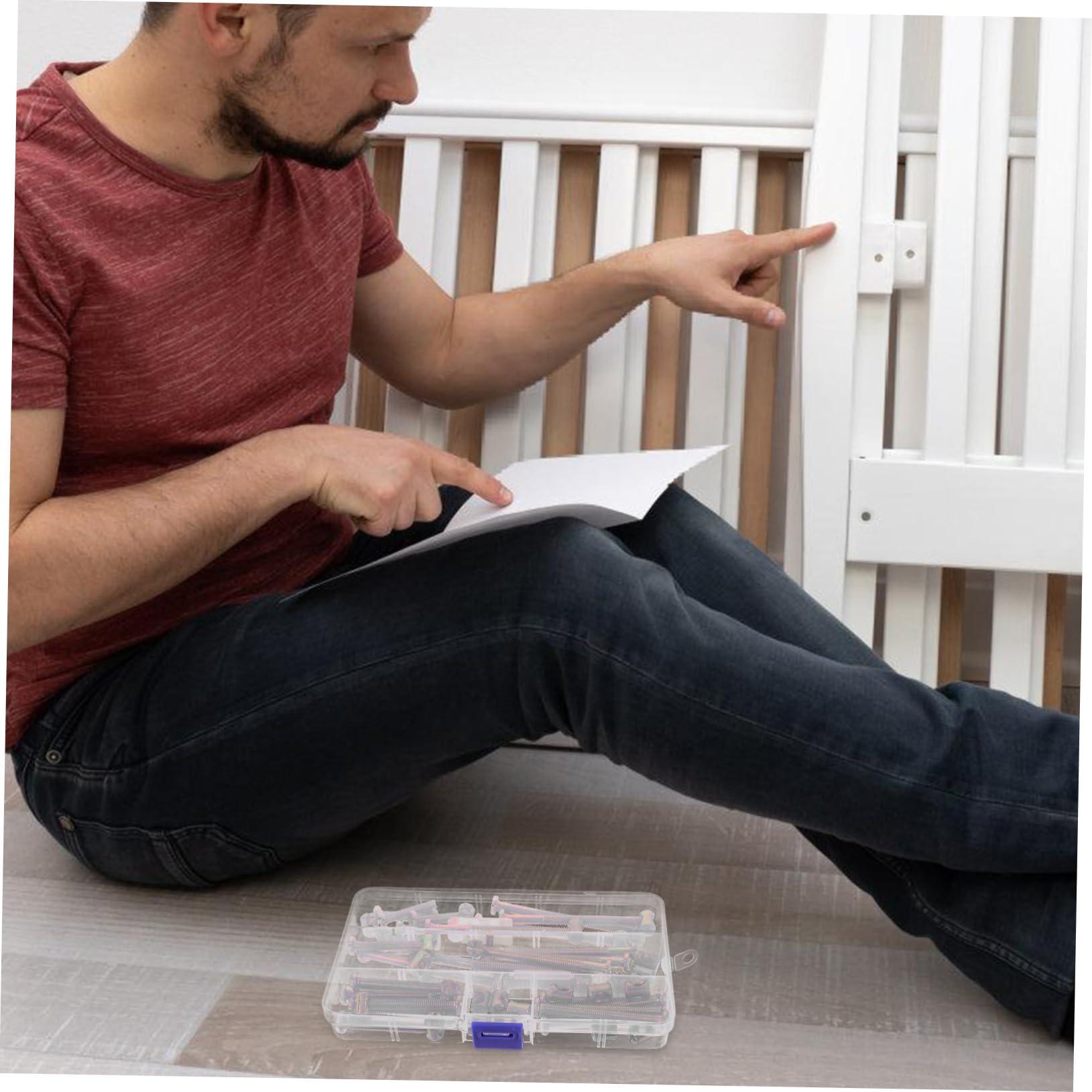 Veemoon Veemoon 1 Box Boxed Screws and Nuts Parts for Bolts Wood Bed Replacement Parts DIY Screws Barrel Nut Wood Bed Screws Replacement Wooden Bed Hardware Furniture Combination Bed Frame