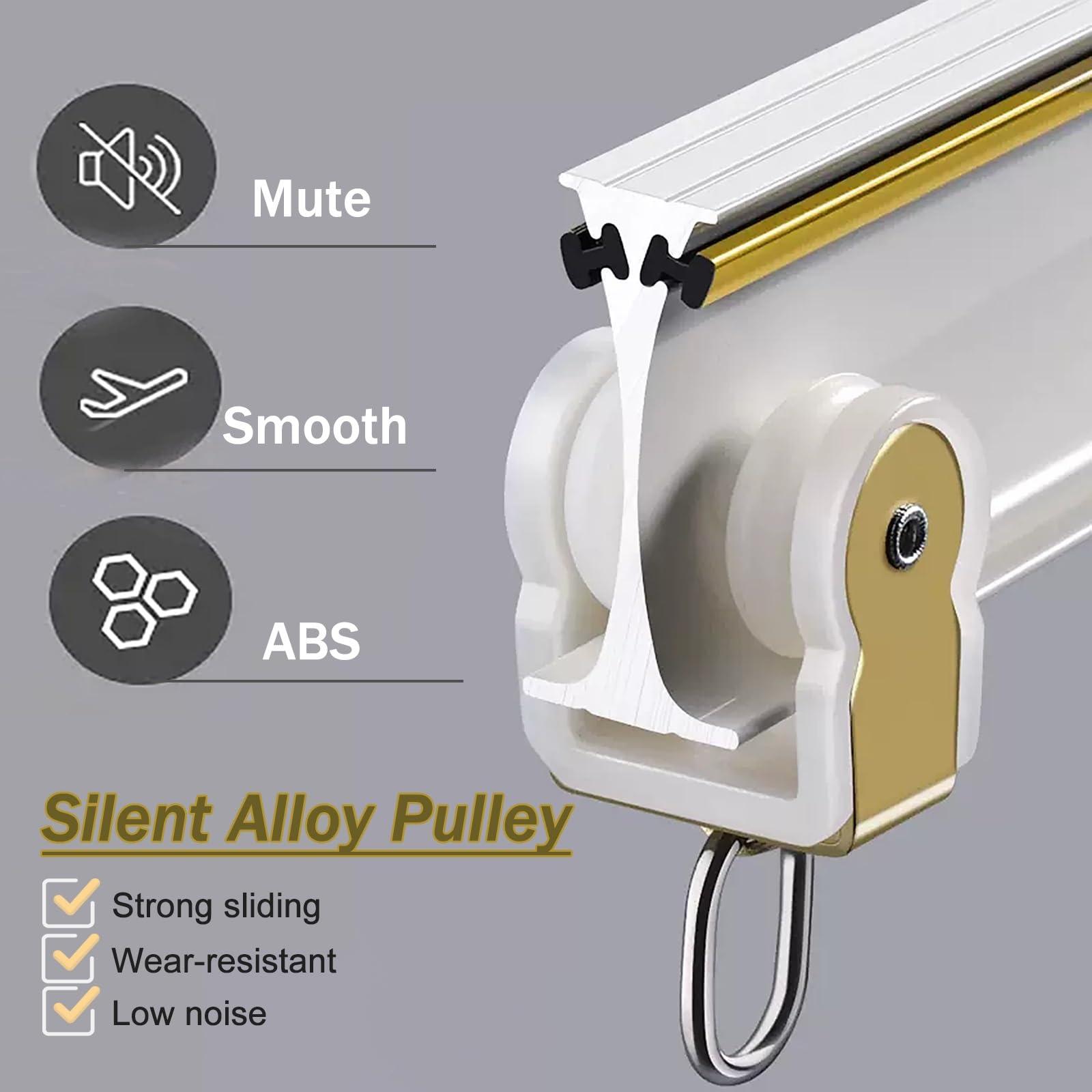 LZMZMQ Bendable Curtain Track - 8ft 10ft12ft 14ft 16ft 20ft, Home Commercial Room Divider Curtain Rod Aluminum Alloy, for Hospital/Gazebo/Rv Window, Ceiling Mount (Color : Champagne, Size : 100cm/3.3ft/39.