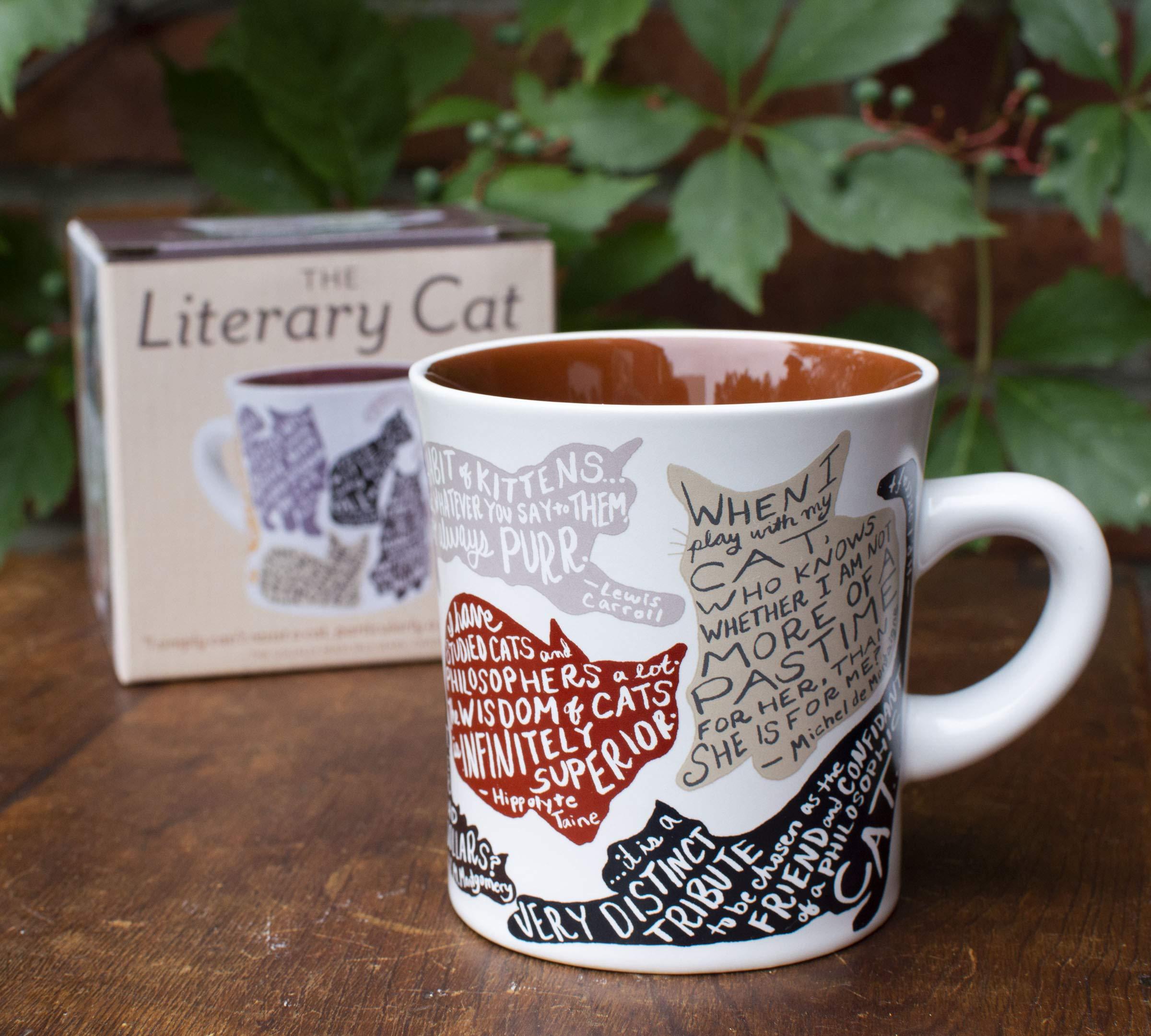 The Unemployed Philosophers Guild Literary Cat Mug - Kitten Quotes From Famous Writers Authors and Other Feline Lovers - Comes in a Fun Gift Box