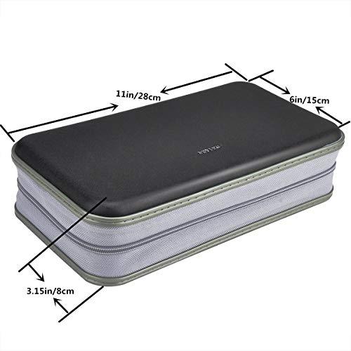 WISMART CD DVD Wallet, Wismart 96 Capacity Heavy Duty Sturdy DVD Storage Hard shell CD Disk Holder DVD Case VCD Wallets Blu-ray Media Case Storage Holder Organizer Wallet,96 Capacity (Black)