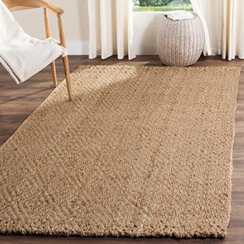 Safavieh SAFAVIEH Natural Fiber Collection Runner Rug - 2\'3\" x 10\', Natural & Black, Handmade Jute, Ideal for High Traffic Areas in Living Room, Bedroom (NF181C)