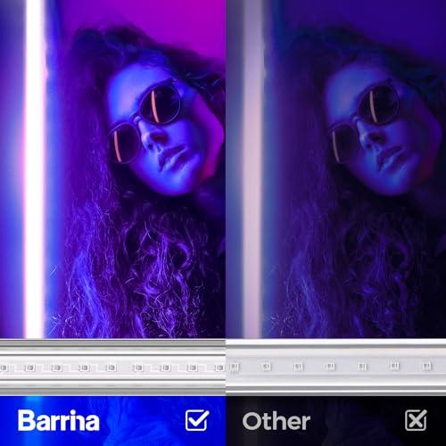 Barrina Barrina UV LED Blacklight Bar, 22W 4ft, T5 Integrated Bulb, Black Light Fixture for Blacklight Poster, Halloween Decorations and Christmas Party, Fun Atmosphere with Built-in on, Off Switch (4-Pack)