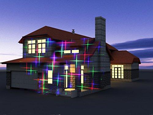 LedMAll LedMall Motion 8 Patterns in 1 Red, Green, and Blue Outdoor Christmas Laser Lights Projector with remote control and Security Lock