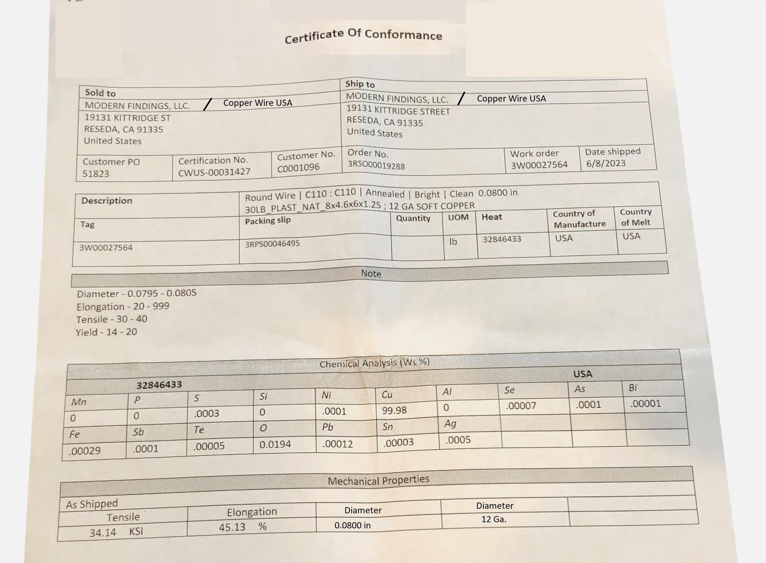 Copper wire USA 12 Ga Solid Bare Copper Round Wire 50 Ft. Coil (Dead Soft) 99.9% Pure