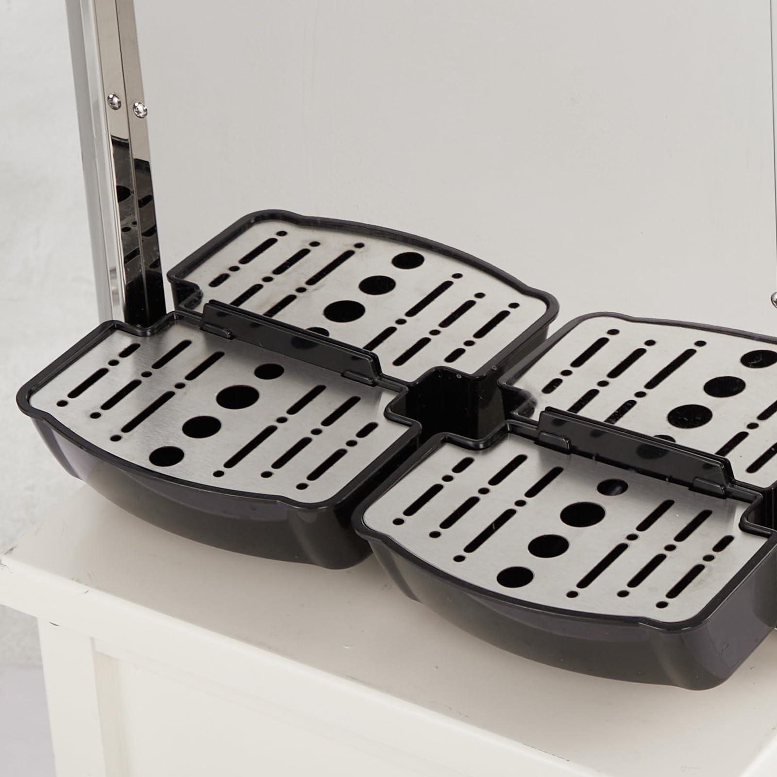 GARVEE Commercial Beverage Dispenser - 2 * 9.6 Gal Stainless Steel Drink Dispenser, Food Grade Commercial Juice Dispenser with Thermostat Control for Cold Drinks, Cafeterias, Hotel Parties