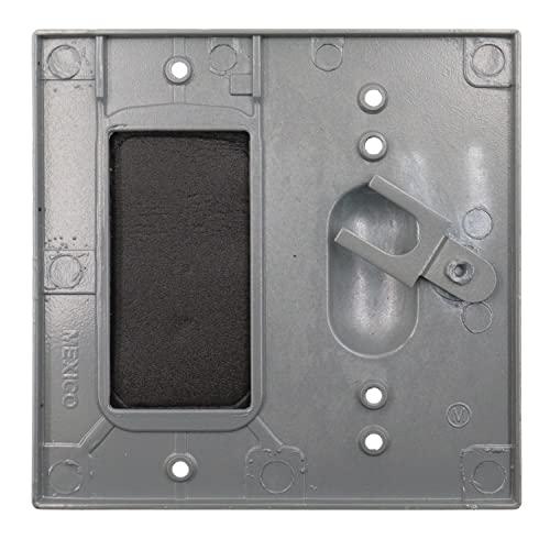 Thomas & Betts Thomas & Betts 628105 Weatherproof GFCI & Switch Plate 2-Gang