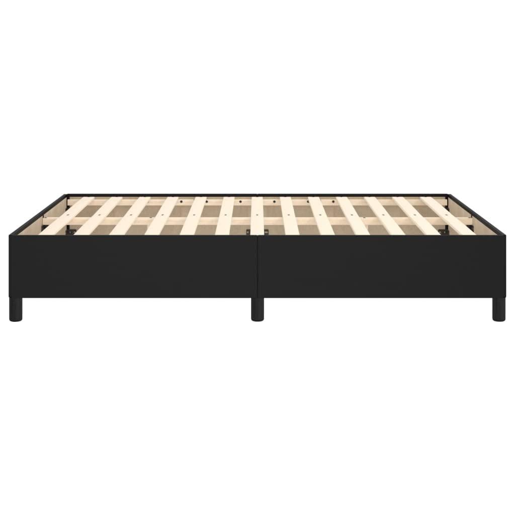 VRAXO VRAXO Bed Frame Black 59.8"x79.9" Queen Faux Leather,Beds & Bed Frames-55lbs
