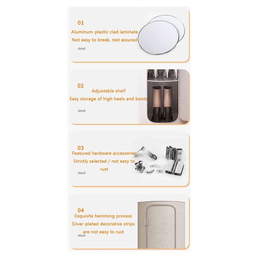 LIOONS 7-Tier Vertical Shoe Racks Creative Round with Door Shoe Shelf Shoe Organizer for Entryway, Living Room, Bedroom Shoe Tower