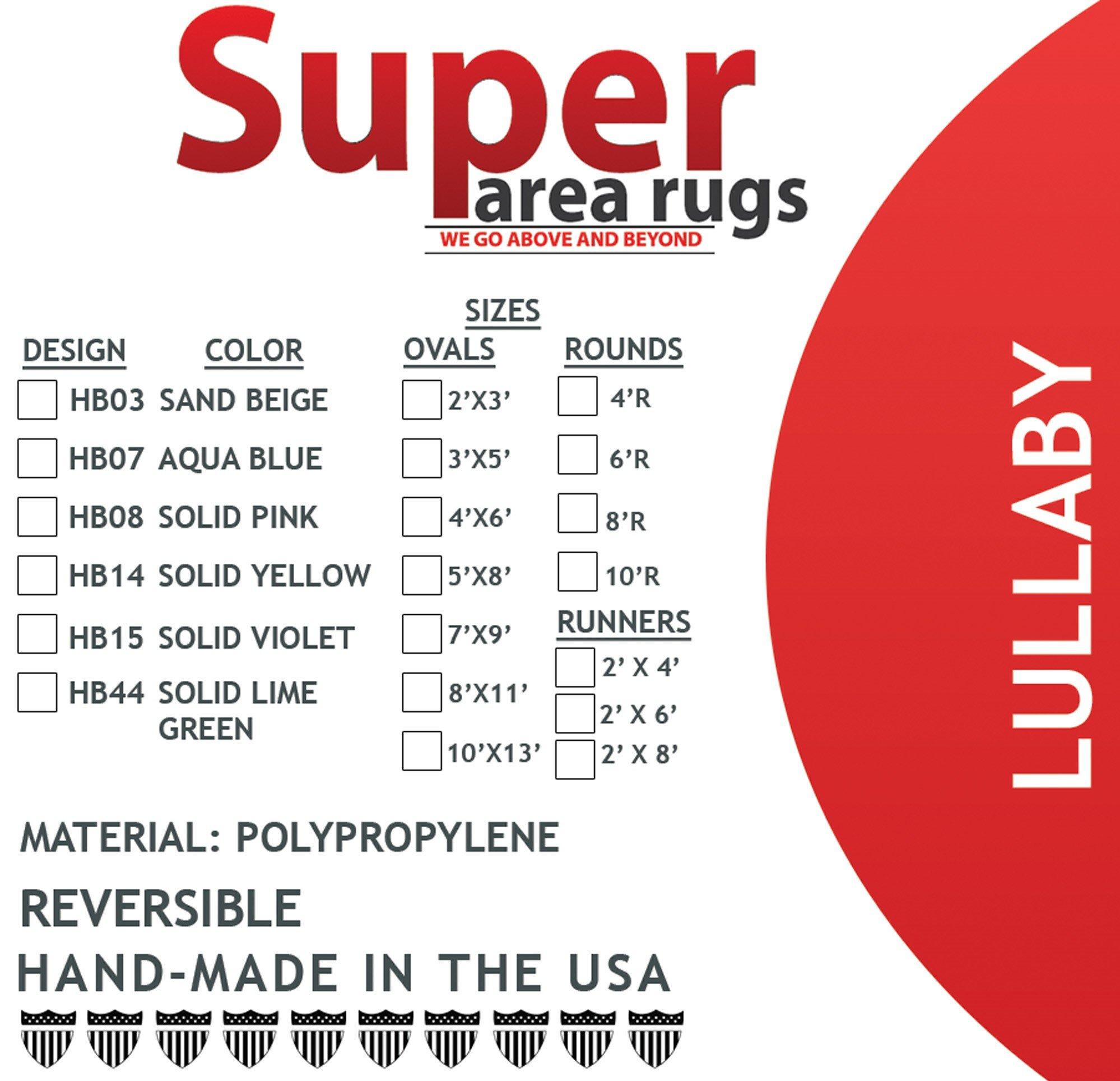 Super Area Rugs Super Area Rugs Lullaby Oval Braided Rug Durable Playroom Carpet, Sand Beige, 6' Round