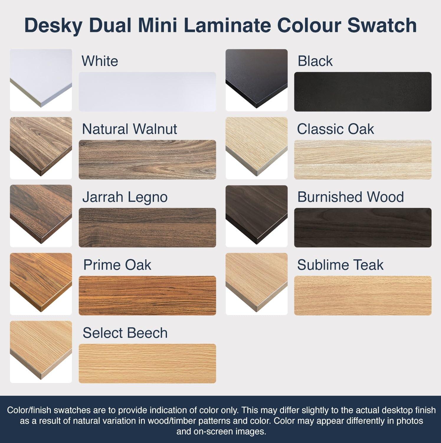 Desky Desky Dual Mini Sit Stand Desk - 32x20'' Electric, Small Standing Desk - Dual Motor, 3 Stage Small Adjustable Desk with 4 Presets - Standup Desk for Home Office - Whole-Piece Top in Black