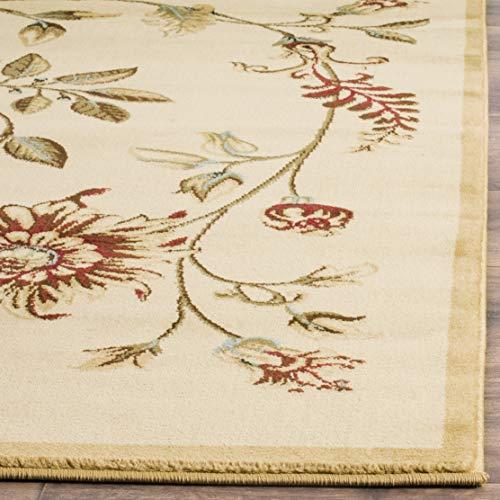 Safavieh SAFAVIEH Lyndhurst Collection Area Rug - 8\' x 11\', Ivory & Multi, Traditional Floral Design, Non-Shedding & Easy Care, Ideal for High Traffic Areas in Living Room, Bedroom (LNH552-1291)
