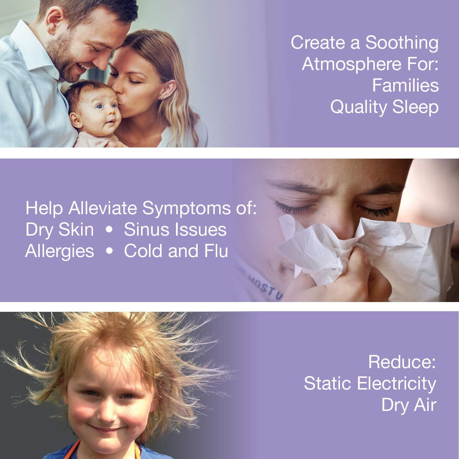 Lasko Lasko UH300 Warm and Cool Mist Humidifier with Humidistat and Timer, Quiet, Soothing Ultrasonic Dual Mist Humidifiers for Baby Nursery, Bedroom, Kids, Large Room and Home, 4.9L Tank, No Filter