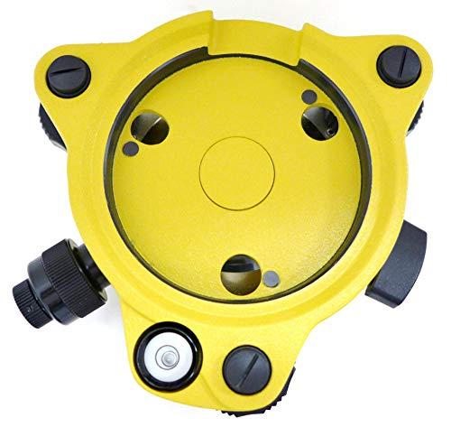 AdirPro AdirPro Tribrach with Optical Plummet - Tribrach Adapter - Laser Adjuster - Optical Plummet Adapter - Level Surveying Adapter Adapter Base Tribrach Tripod for Mounting GPS(Yellow)