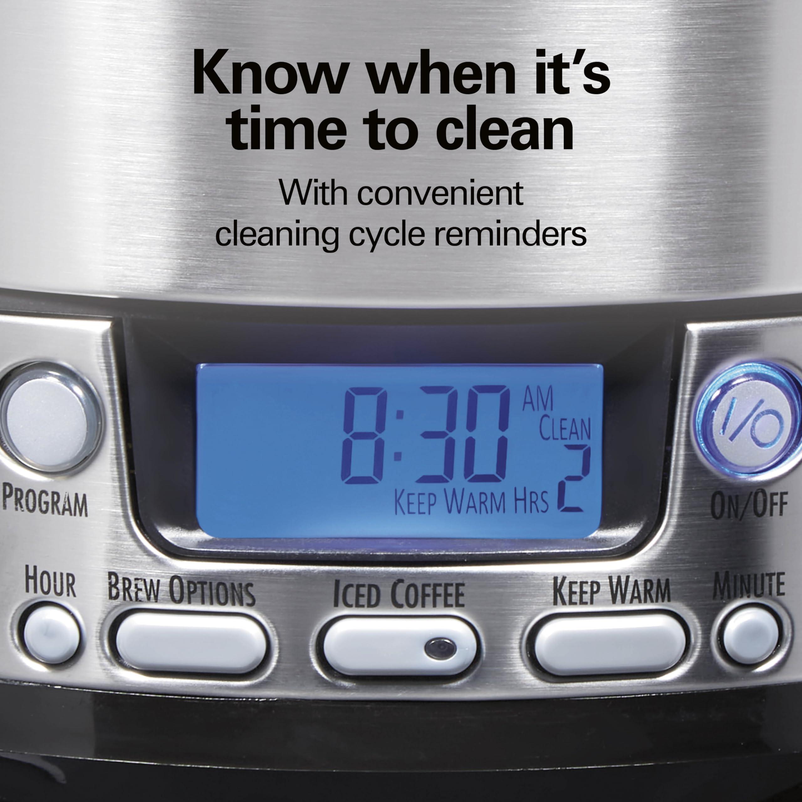 Hamilton Beach Hamilton Beach (47950) Coffee Maker with 12 Cup Capacity & Internal Storage Coffee Pot, Brewstation, Black/Stainless Steel