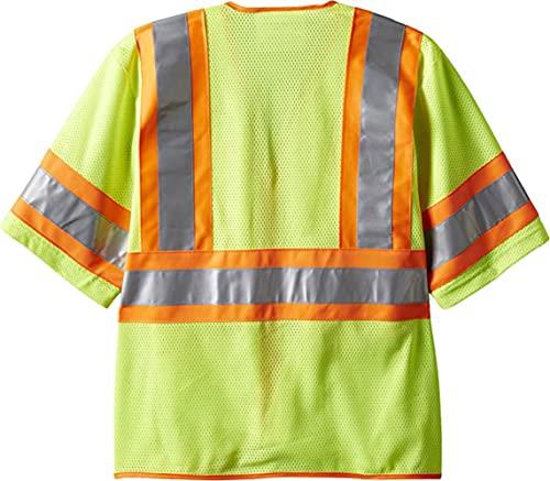VIKING Viking Men\'s Class 3 Hi Vis Safety Vest - Durable T Reflective Vest with Vi-Brance Reflective Material; ANSI/ISEA Compliant, Green - X-Large