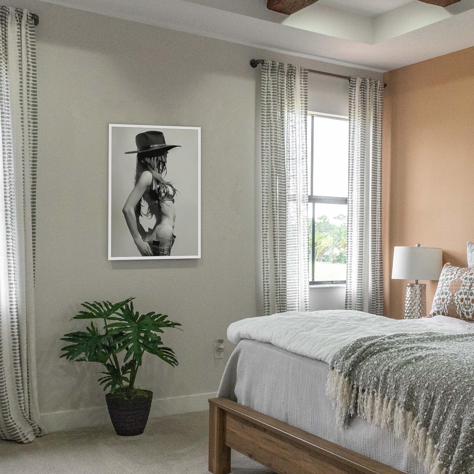 Beshdomp Beshdomp Retro Desert Cowgirl Posters Rustic Style Eclectic West Ranch Art Black White Film Photography Wild Western Woman Cowboy Prints For Home Bedroom Dorm Farmhouse Wall Decor 12x16in Unframed