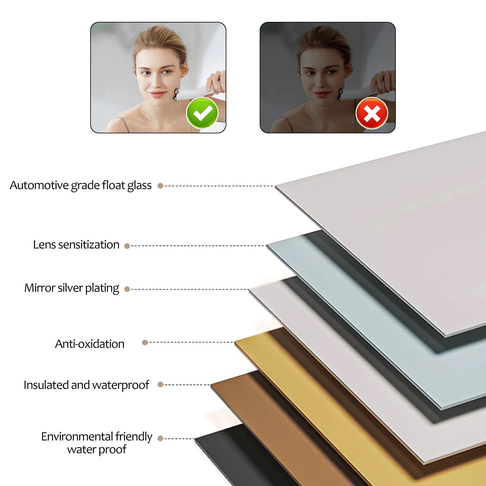 COMPR Medicine Cabinet with Lights,Led Medicine Cabinet with Defogger,Illuminated Mirror Cabinet for Bathroom,Dimmable,Defogger, with Paper Extraction Port (Color : WH, Size : 60 * 70 * 13CM)