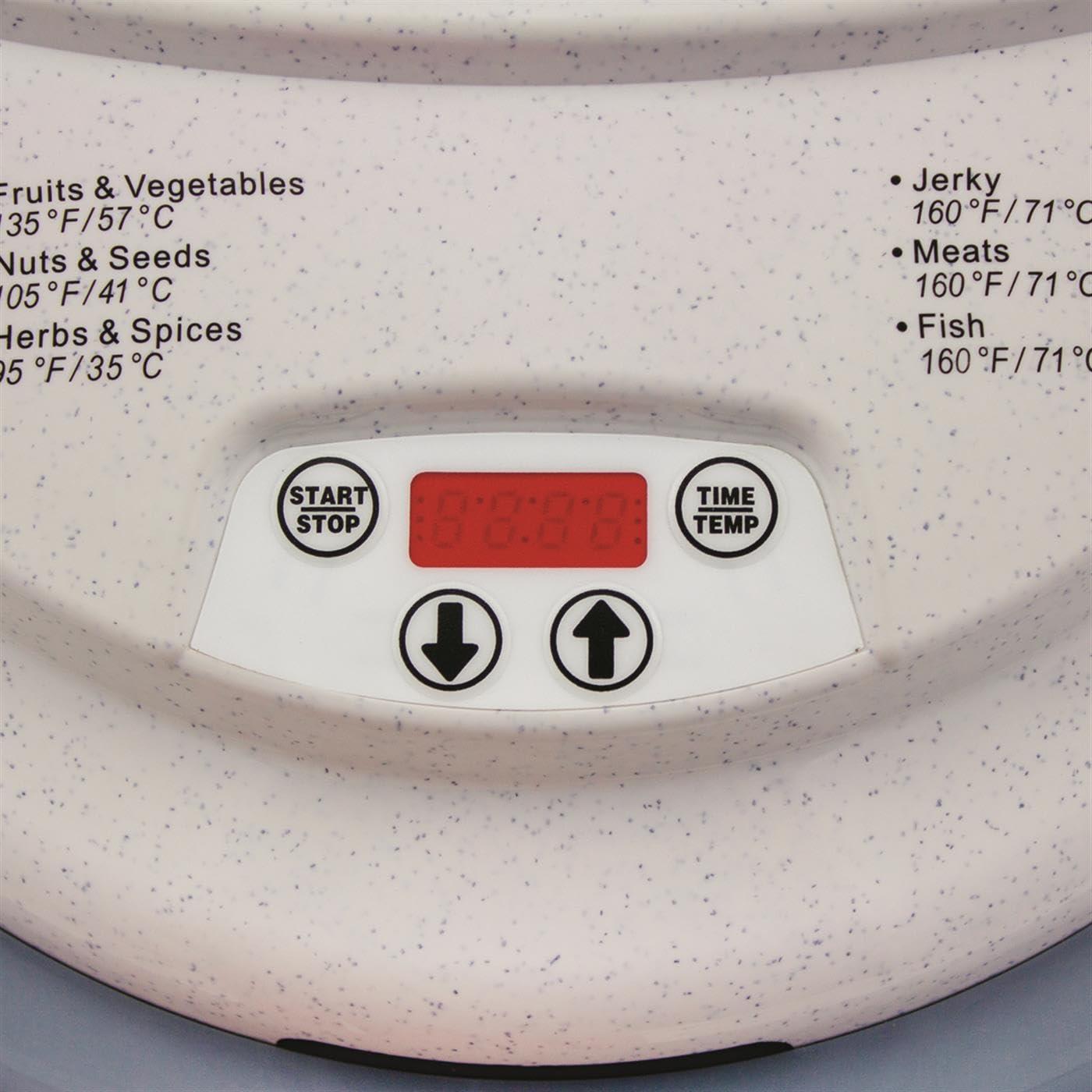 Nesco Nesco FD-79 Snackmaster Pro Digital Food Dehydrator for Snacks, Fruit, Beef Jerky, Meat, Vegetables & Herbs, Gray, 4 Trays, 1 Count (Pack of 1),Grey