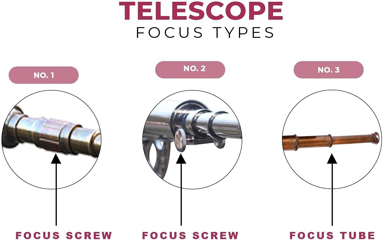 Generic Maritime Brass Antique Designer Telescope Brown Tripod Solid Wood Retro Brass Telescope New Handmade - Antique Collectibles