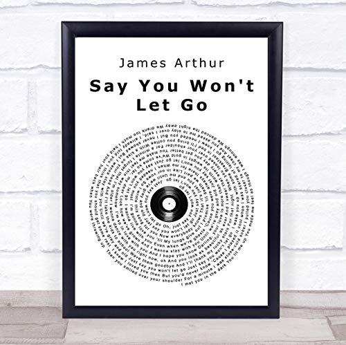The Card Zoo Say You Won\'t Let Go Vinyl Record Song Lyric Quote Print