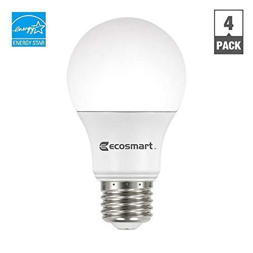 EcoSmart EcoSmart 60W Equivalent Soft White A19 Energy Star and Dimmable LED Light Bulb (4-Pack)