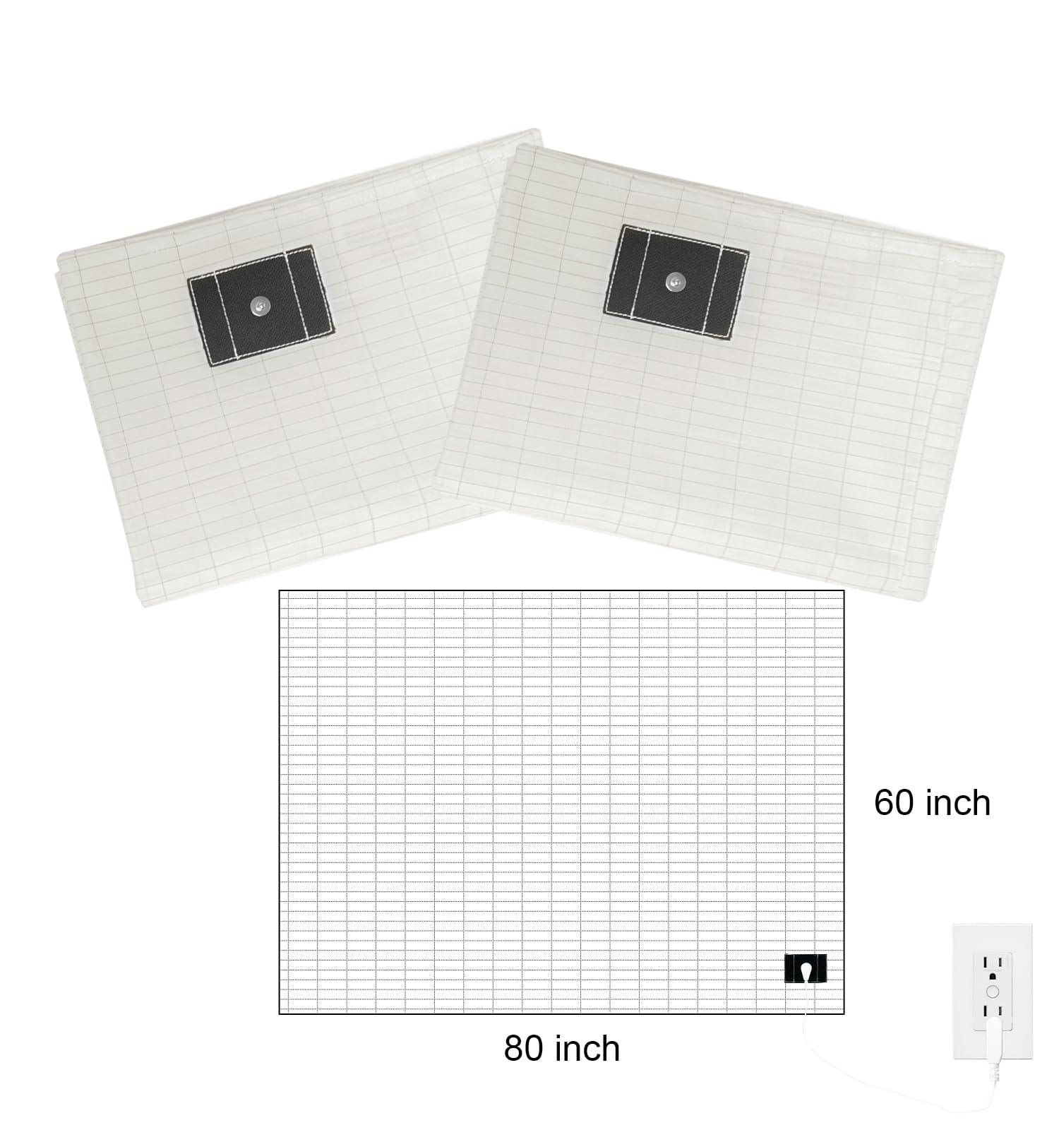 NIULAFR NIULAFR Grounding Sheets - 95% Nature Cotton +5% Silver Fiber - with Grounding Cord, Keep Good Sleep - Natural Healthy