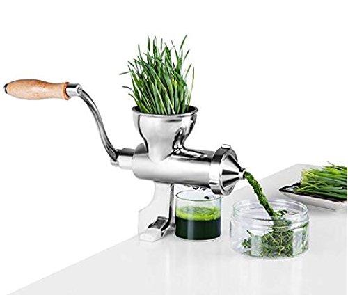 MIFXIN Manual Wheatgrass Juicer Stainless Steel Juicer Extractor Vegetable and Fruit Juicer Lemon Orange Squeezer Juicer Hand Press