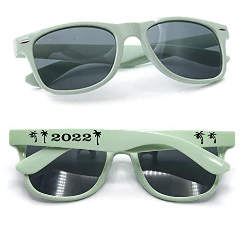GZLDGIFTS Personalized Party Sunglasses Bulk Wedding Favors Gifts For Guests Custom Birthday Bachelor School Graduation Bridal Groomman Bride Company Personalized Party Sunglasses Gifts(80PC Light Mint)