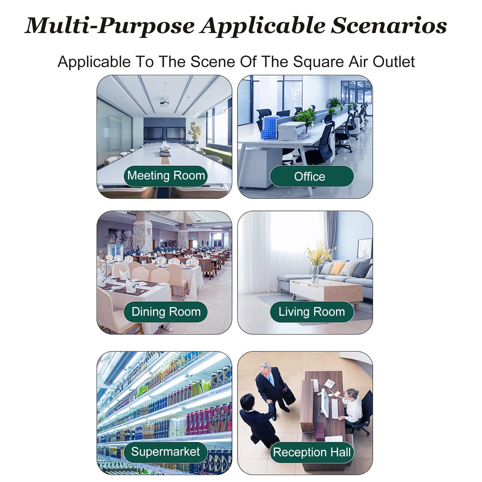 SHYP Ceiling Air-Conditioning Wind Deflector, Air Outlet Wind Shield, Air Conditioning Air Outlet Anti-Direct Blowing Baffle Wind Guide Cover, Enhance Cooling and Heating Circulatio