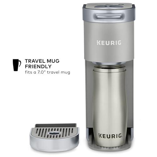 Keurig Keurig K-Mini Plus Single Serve K-Cup Pod Coffee Maker, with 6 to 12oz Brew Size, Stores up to 9 K-Cup Pods, Travel Mug Friendly, Studio Gray