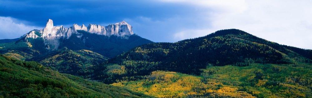 Posterazzi Posterazzi Cimarron Mountain Range in Uncompahgre National Forest Ridgeway Colorado Poster Print, (27 x 9)