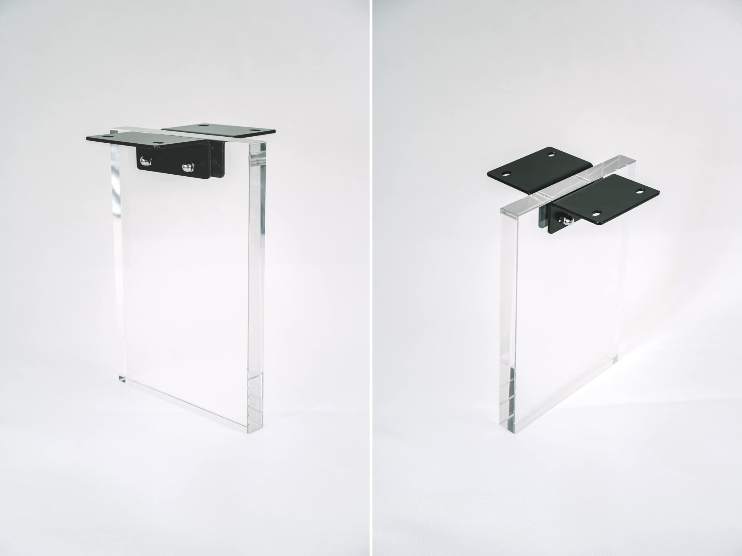 Generic Acrylic Coffee Table Legs (4PC), Acrylic Lucite Coffee Table Legs, Crystal Clear Quality Bases, Bases Only. 9\'\'W X 13\'\'H