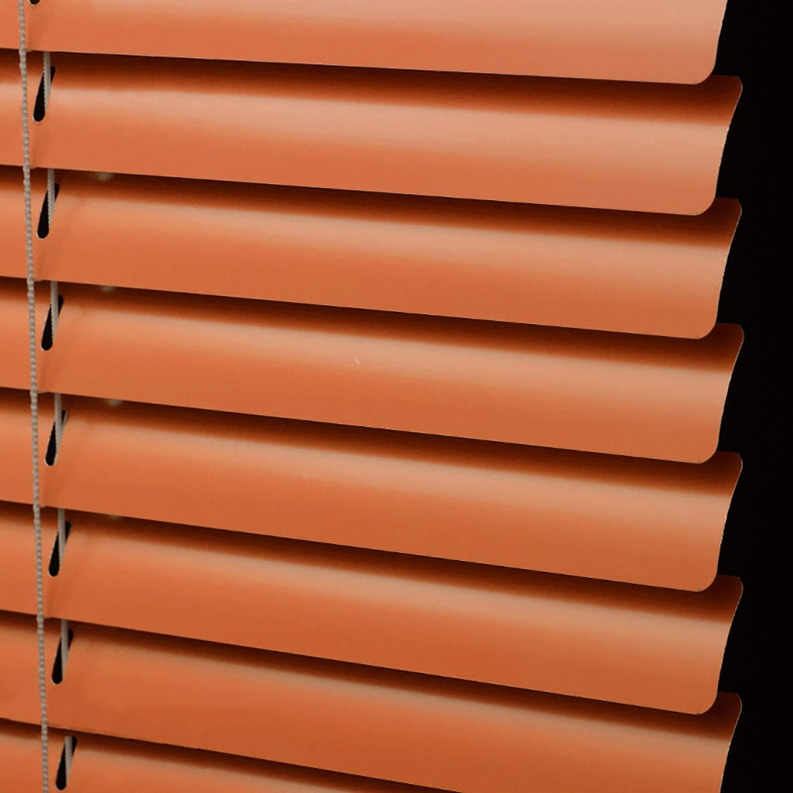 JH1 Orange Aluminum Venetian Blinds, Indoor Cordless Window Shade Privacy Light Control Mini Blind Open/Close, Mounting Kit Included (Size : 40120cm)