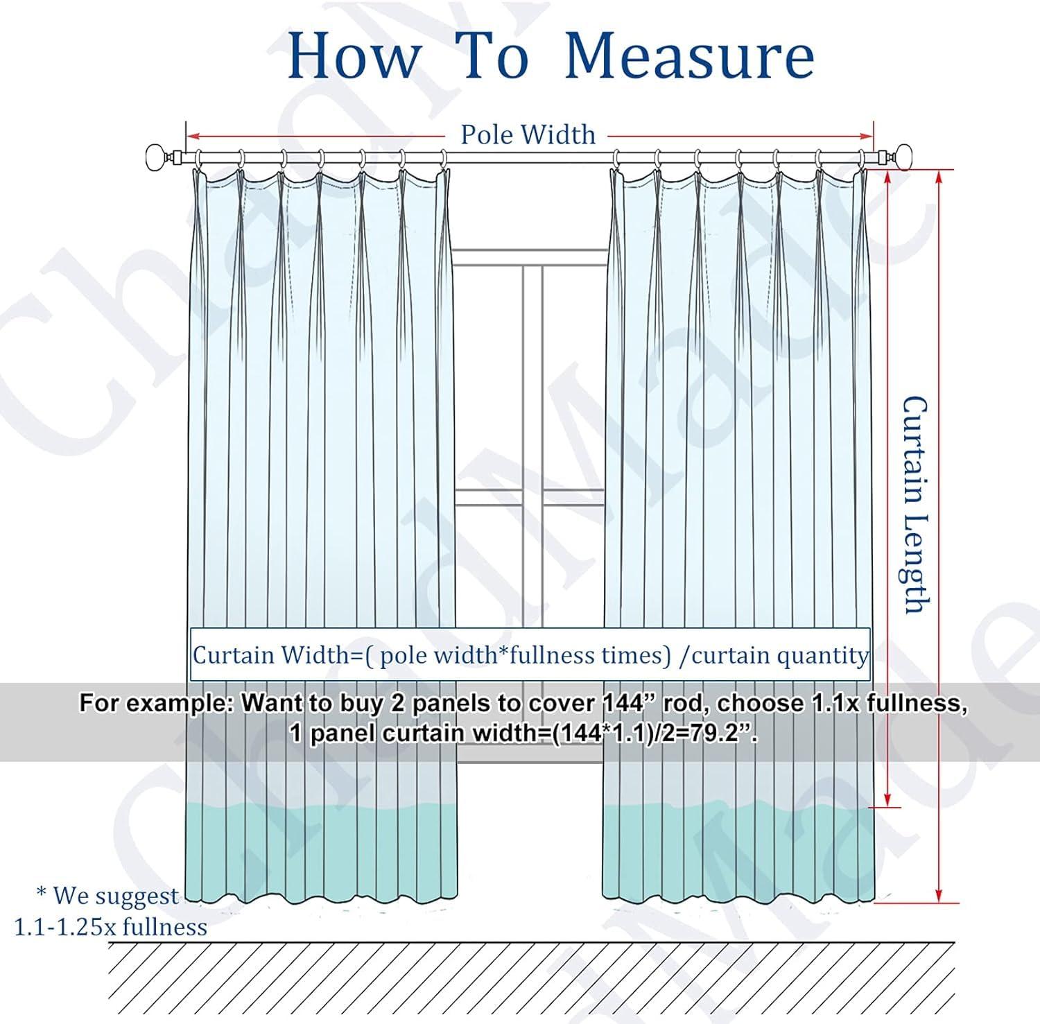 ChadMade ChadMade 100% Dupioni Silk Drape 84 Inches Long Pinch Pleat Curtain for Sliding Patio Door Light Darkening Room Divider Curtain, French Blue Curtain 50Wx84L (1 Panel), Selman Collection